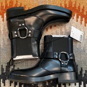 NWT H&M Short Moto Boots Sz 38 7.5
